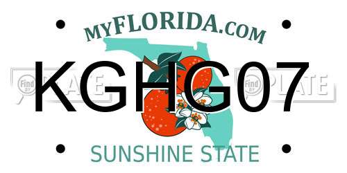 KGHG07 Florida License Plate
