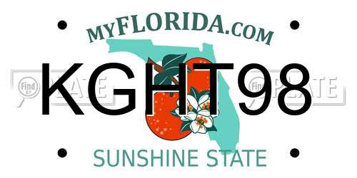 KGHT98 Florida License Plate
