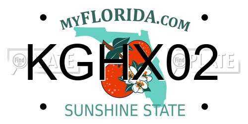 KGHX02 Florida License Plate