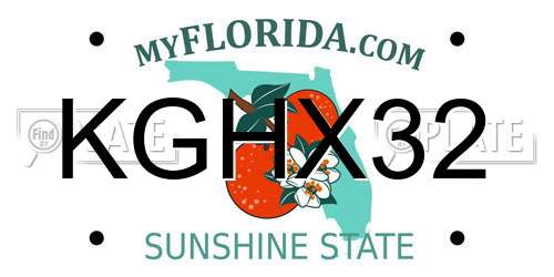 KGHX32 Florida License Plate