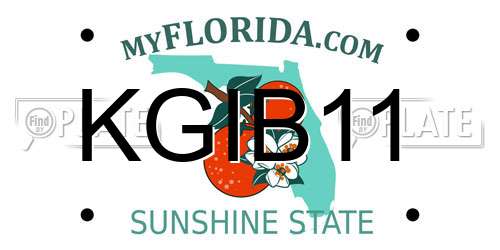 KGIB11 Florida License Plate