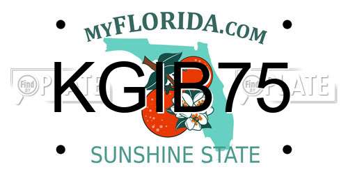 KGIB75 Florida License Plate