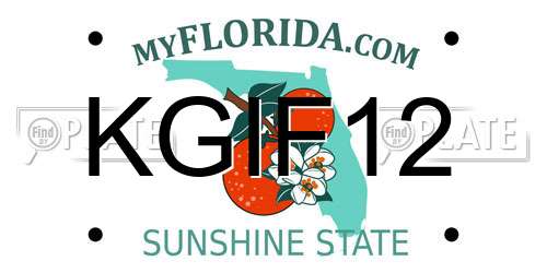 KGIF12 Florida License Plate