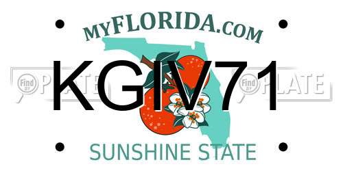 KGIV71 Florida License Plate