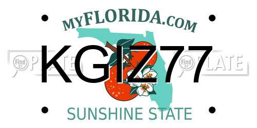KGIZ77 Florida License Plate