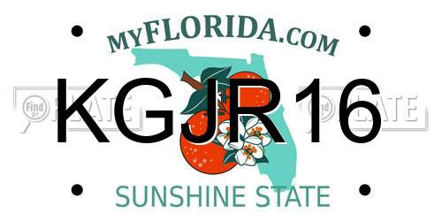 KGJR16 Florida License Plate