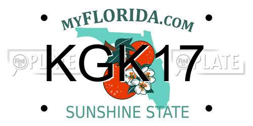 KGK17 Florida License Plate