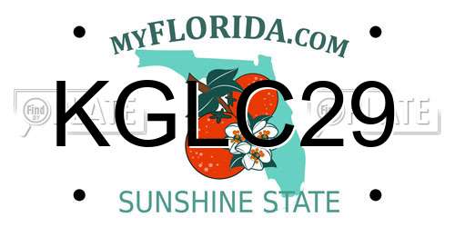 KGLC29 Florida License Plate