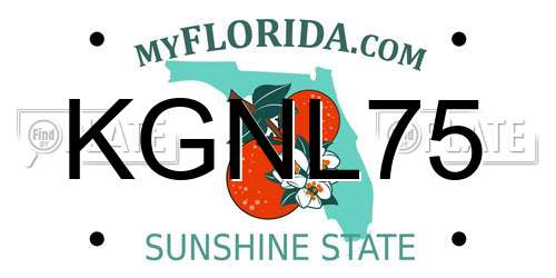KGNL75 Florida License Plate