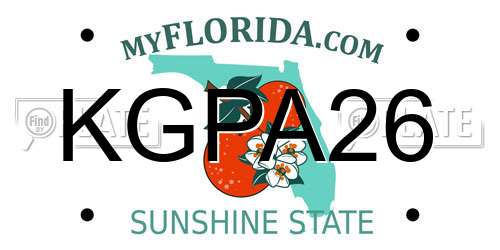 KGPA26 Florida License Plate