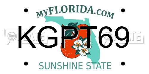 KGPT69 Florida License Plate