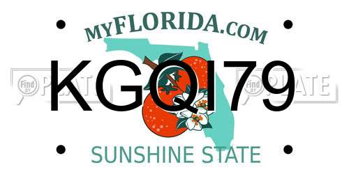 KGQI79 Florida License Plate