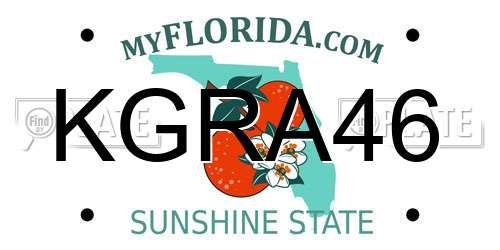 KGRA46 Florida License Plate