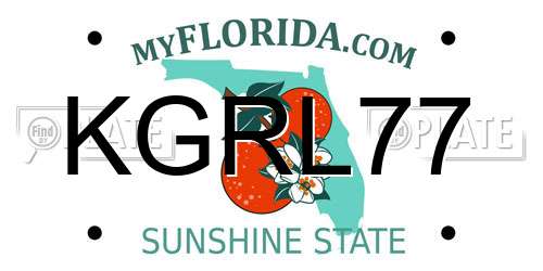KGRL77 Florida License Plate
