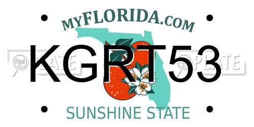 KGRT53 Florida License Plate