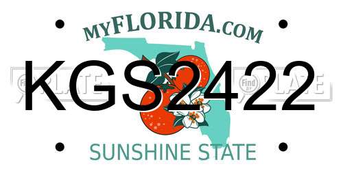 KGS2422 Florida License Plate
