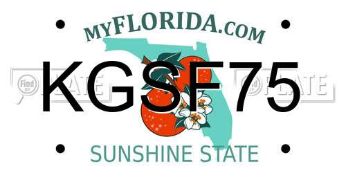 KGSF75 Florida License Plate