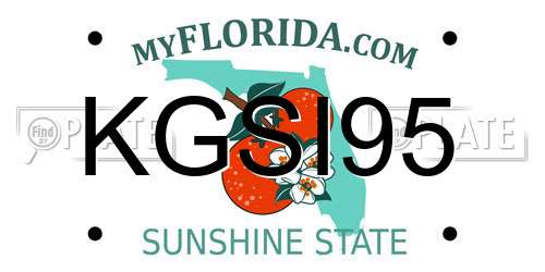 KGSI95 Florida License Plate