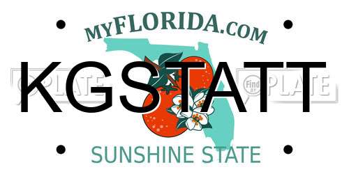 KGSTATT Florida License Plate