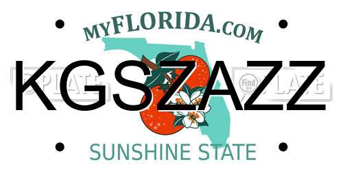 KGSZAZZ Florida License Plate