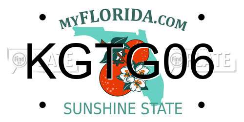 KGTG06 Florida License Plate