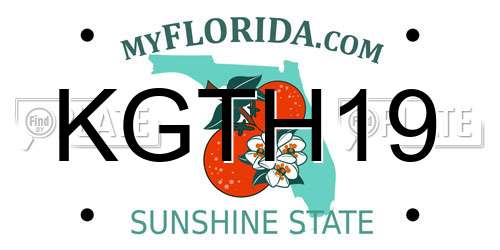KGTH19 Florida License Plate