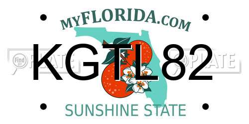 KGTL82 Florida License Plate