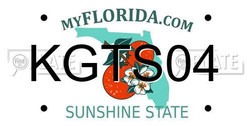 KGTS04 Florida License Plate