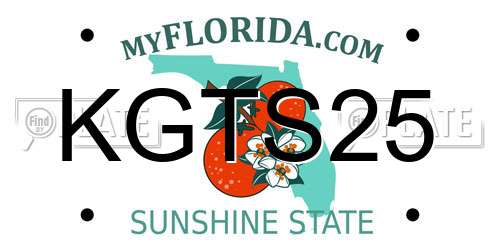 KGTS25 Florida License Plate