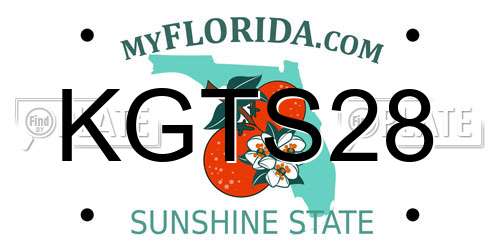 KGTS28 Florida License Plate
