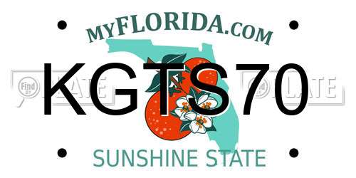 KGTS70 Florida License Plate