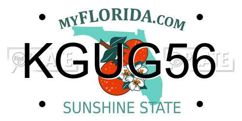 KGUG56 Florida License Plate