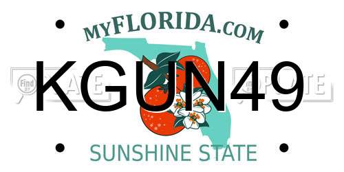 KGUN49 Florida License Plate