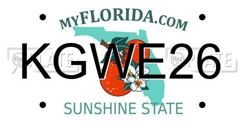 KGWE26 Florida License Plate