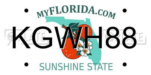 KGWH88 Florida License Plate