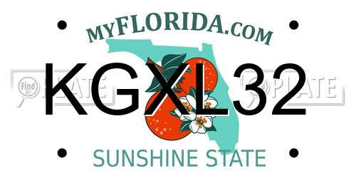 KGXL32 Florida License Plate