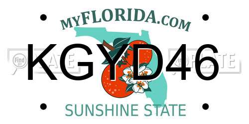 KGYD46 Florida License Plate