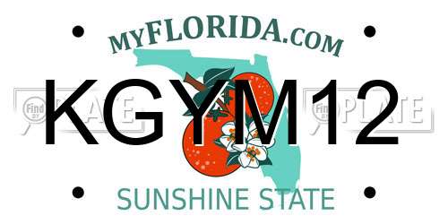 KGYM12 Florida License Plate