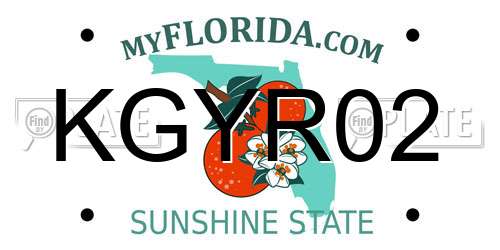 KGYR02 Florida License Plate