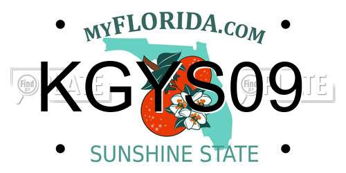 KGYS09 Florida License Plate