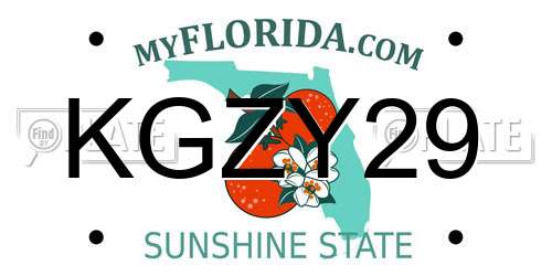 KGZY29 Florida License Plate