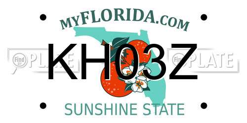 KH03Z Florida License Plate