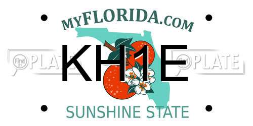 KH1E Florida License Plate