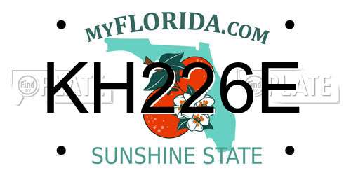 KH226E Florida License Plate