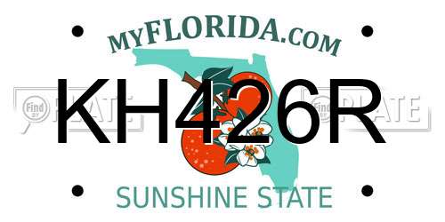 KH426R Florida License Plate