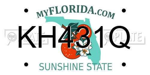 KH431Q Florida License Plate