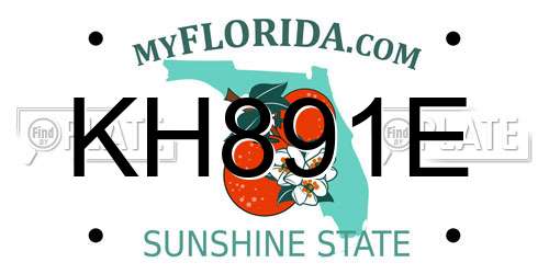 KH891E Florida License Plate