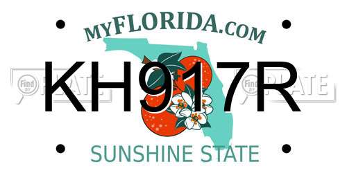 KH917R Florida License Plate