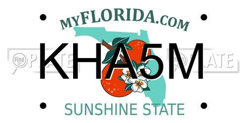 KHA5M Florida License Plate