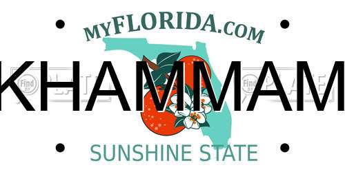 KHAMMAM Florida License Plate